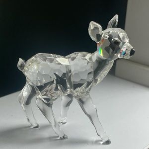 Swarovski Silver Crystal Figurine Fawn